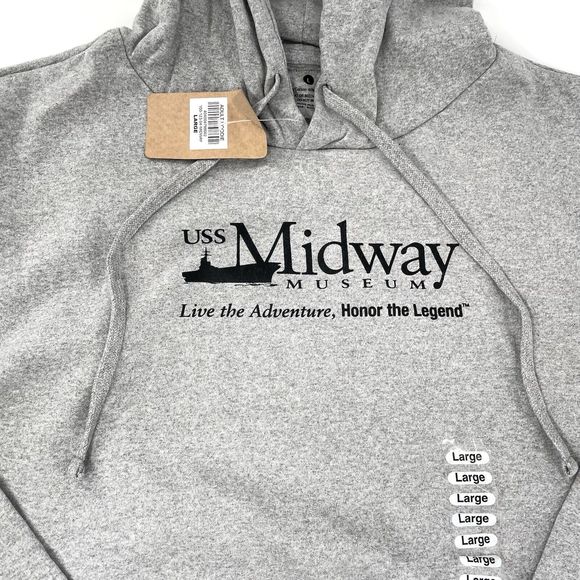USS Midway Museum Hooded Sweatshirt US Navy Purchased at Museum in San Diego NWT - Picture 2 of 6